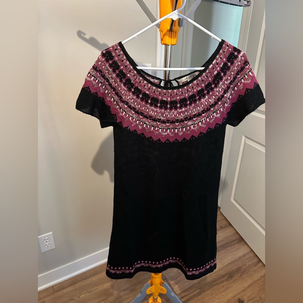 American Rag Black and Purple Knit Dress
